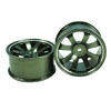 Titanium Color Aluminum 9-spoke Wheels 1 pair-3&deg;(1/10 Car)