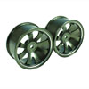 Titanium Color Aluminum 9-spoke Wheels 1 pair-3&deg;(1/10 Car)