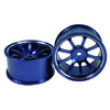 Blue Aluminum 9-spoke Wheels 1 pair-3&deg;(1/10 Car)