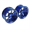 Blue Aluminum 9-spoke Wheels 1 pair-3&deg;(1/10 Car)