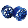 Blue Aluminum 7 Y-spoke Wheels 1 pair-3&deg;(1/10 Car)