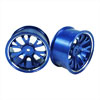 Blue Aluminum 7 Y-spoke Wheels 1 pair-3&deg;(1/10 Car)