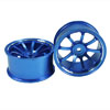 Blue Aluminum 8-spoke Wheels 1 pair-4&deg;(1/10 Car)