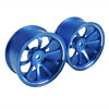 Blue Aluminum 8-spoke Wheels 1 pair-4&deg;(1/10 Car)