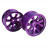 Purple Aluminum 8-spoke Wheels 1 pair-4&deg;(1/10 Car)