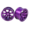 Purple Aluminum 8-spoke Wheels 1 pair-4&deg;(1/10 Car)