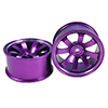 Purple Aluminum 8-spoke Wheels 1 pair-4&deg;(1/10 Car)