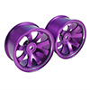 Purple Aluminum 8-spoke Wheels 1 pair-4&deg;(1/10 Car)