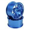 Blue Aluminum 9-spoke Wheels 1 pair-4&deg;(1/10 Car)