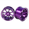 Purple Aluminum 9-spoke Wheels 1 pair-4&deg;(1/10 Car)