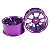 Purple Aluminum 9-spoke Wheels 1 pair-4&deg;(1/10 Car)