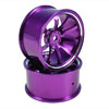 Purple Aluminum 9-spoke Wheels 1 pair-4&deg;(1/10 Car)