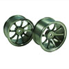 Titanium Color Aluminum 9-spoke Wheels 1 pair-4&deg;(1/10 Car)