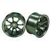 Titanium Color Aluminum 9-spoke Wheels 1 pair-4&deg;(1/10 Car)