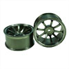 Titanium Color Aluminum 9-spoke Wheels 1 pair-4&deg;(1/10 Car)