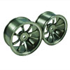 Titanium Color Aluminum 9-spoke Wheels 1 pair-4&deg;(1/10 Car)