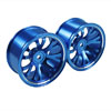 Blue Aluminum 7 Y-spoke Wheels 1 pair-4&deg;(1/10 Car)