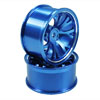 Blue Aluminum 7 Y-spoke Wheels 1 pair-4°(1/10 Car) [8193B1]