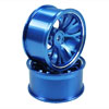 Blue Aluminum 7 Y-spoke Wheels 1 pair-4&deg;(1/10 Car)