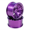 Purple Aluminum 7 Y-spoke Wheels 1 pair-4°(1/10 Car) [8193P1]