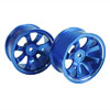 Blue Aluminum 8-spoke Wheels 1 pair-5&deg;(1/10 Car)