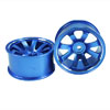 Blue Aluminum 8-spoke Wheels 1 pair-5&deg;(1/10 Car)