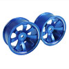 Blue Aluminum 8-spoke Wheels 1 pair-5&deg;(1/10 Car)