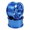 Blue Aluminum 8-spoke Wheels 1 pair-5°(1/10 Car) [8194B1]