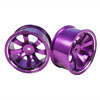 Purple Aluminum 8-spoke Wheels 1 pair-5&deg;(1/10 Car)