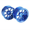 Blue Aluminum 9-spoke Wheels 1 pair-5&deg;(1/10 Car)