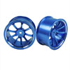 Blue Aluminum 9-spoke Wheels 1 pair-5&deg;(1/10 Car)