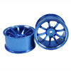 Blue Aluminum 9-spoke Wheels 1 pair-5&deg;(1/10 Car)