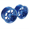 Blue Aluminum 9-spoke Wheels 1 pair-5&deg;(1/10 Car)