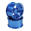 Blue Aluminum 9-spoke Wheels 1 pair-5&deg;(1/10 Car)