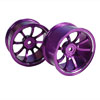 Purple Aluminum 9-spoke Wheels 1 pair-5&deg;(1/10 Car)