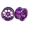 Purple Aluminum 9-spoke Wheels 1 pair-5&deg;(1/10 Car)