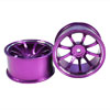 Purple Aluminum 9-spoke Wheels 1 pair-5&deg;(1/10 Car)