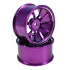 Purple Aluminum 9-spoke Wheels 1 pair-5°(1/10 Car) [8195P1]