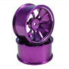 Purple Aluminum 9-spoke Wheels 1 pair-5&deg;(1/10 Car)