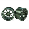 Titanium Color Aluminum 9-spoke Wheels 1 pair-5&deg;(1/10 Car)