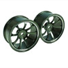Titanium Color Aluminum 9-spoke Wheels 1 pair-5&deg;(1/10 Car)