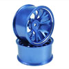 Blue Aluminum 7 Y-spoke Wheels 1 pair-5°(1/10 Car) [8196B1]