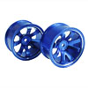 Blue Aluminum 8-spoke Wheels 1 pair-6&deg;(1/10 Car)