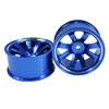 Blue Aluminum 8-spoke Wheels 1 pair-6&deg;(1/10 Car)