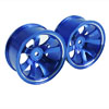 Blue Aluminum 8-spoke Wheels 1 pair-6&deg;(1/10 Car)