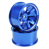 Blue Aluminum 8-spoke Wheels 1 pair-6&deg;(1/10 Car)