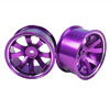 Purple Aluminum 8-spoke Wheels 1 pair-6&deg;(1/10 Car)