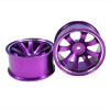 Purple Aluminum 8-spoke Wheels 1 pair-6&deg;(1/10 Car)