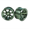 Titanium Color Aluminum 8-spoke Wheels 1 pair-6&deg;(1/10 Car)