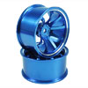 Blue Aluminum 9-spoke Wheels 1 pair-6°(1/10 Car) [8198B1]